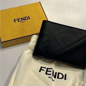 Men’s Fendi Diagonal Wallet - Black
